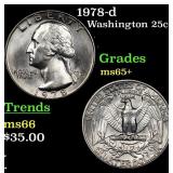 1978-d Washington Quarter 25c Grades GEM+ Unc
