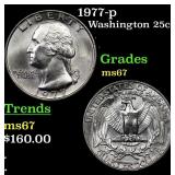 1977-p Washington Quarter 25c Grades GEM++ Unc