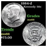 1984-d Kennedy Half Dollar 50c Grades GEM+ Unc