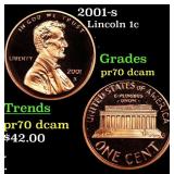 2001-s Proof Lincoln Cent 1c Grades GEM++ Proof De