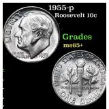 1955-p Roosevelt Dime 10c Grades GEM+ Unc