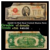 1928D $2 Red Seal United States Note Grades vf det