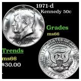1971-d Kennedy Half Dollar 50c Grades GEM+ Unc