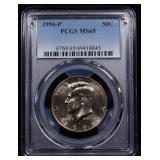 1996-p Kennedy Half Dollar 50c ms65 PCGS