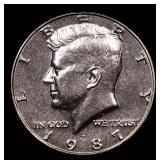 1987-p Kennedy Half Dollar 50c Grades GEM++ Unc