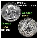 1978-d Washington Quarter 25c Grades GEM+ Unc