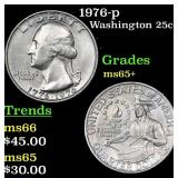 1976-p Washington Quarter 25c Grades GEM+ Unc