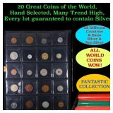 20 Great Coins of the World, hand selected, many t
