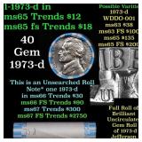 BU Shotgun Jefferson 5c roll, 1973-d 40 pcs Bell T