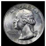 1983-d Washington Quarter 25c Grades GEM+ Unc