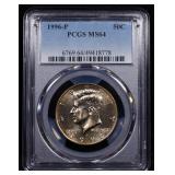 1996-p Kennedy Half Dollar 50c ms64 PCGS