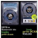 PCGS 1976-s Proof Roosevelt Dime 10c Graded pr69 d