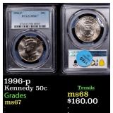 1996-p Kennedy Half Dollar 50c ms67 PCGS
