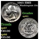 1965 SMS Washington Quarter 25c Grades sp66+