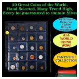 20 Great Coins of the World, hand selected, many t