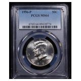 1996-p Kennedy Half Dollar 50c ms64 PCGS