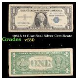 1957A $1 Blue Seal Silver Certificate Grades vf++
