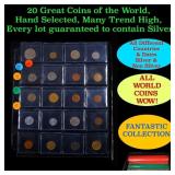 20 Great Coins of the World, hand selected, many t