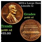 1970-s Large Date Proof Lincoln Cent 1c Grades Gem