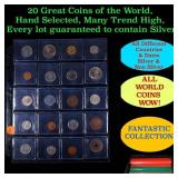 20 Great Coins of the World, hand selected, many t