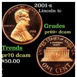 2001-s Proof Lincoln Cent 1c Grades GEM++ Proof De