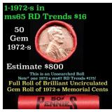 BU Shotgun Lincoln 1c roll, 1972-s 50 pcs Dunbar W