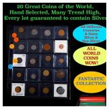 20 Great Coins of the World, hand selected, many t
