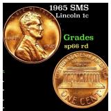 1965 SMS Lincoln Cent 1c Grades sp66 rd
