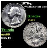 1976-p Washington Quarter 25c Grades GEM+ Unc