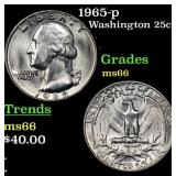 1965-p Washington Quarter 25c Grades GEM+ Unc