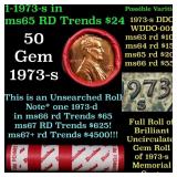 BU Shotgun Lincoln 1c roll, 1973-s 50 pcs Dunbar W