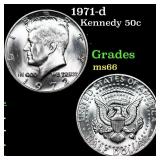 1971-d Kennedy Half Dollar 50c Grades GEM+ Unc