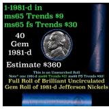 BU Shotgun Jefferson 5c roll, 1981-d 40 pcs Bell T