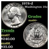 1978-d Washington Quarter 25c Grades GEM++ Unc