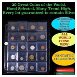 20 Great Coins of the World, hand selected, many t