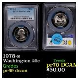 1978-s Proof Washington Quarter 25c pr69 dcam PCGS