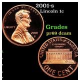 2001-s Proof Lincoln Cent 1c Grades GEM++ Proof De