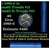 BU Shotgun Jefferson 5c roll, 1980-d 40 pcs Bell T