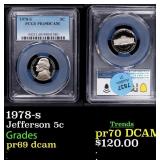 1978-s Proof Jefferson Nickel 5c pr69 dcam PCGS