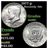 1977-p Kennedy Half Dollar 50c Grades GEM++ Unc