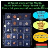 20 Great Coins of the World, hand selected, many t