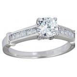 Decadence Sterling SIlver 6mm Round Cut Engagement