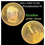 2009-s JOHN TyLER Proof Presidential Dollar 1 Grad