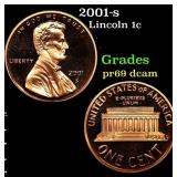 2001-s Proof Lincoln Cent 1c Grades GEM++ Proof De
