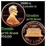 1990-s Proof Lincoln Cent 1c Grades GEM++ Proof De