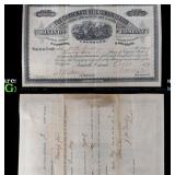 October 25th 1879 25 Shares Stock Certificate 