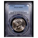 1996-p Kennedy Half Dollar 50c ms63 PCGS