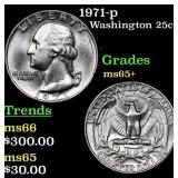 1971-p Washington Quarter 25c Grades GEM+ Unc