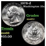 1978-d Washington Quarter 25c Grades GEM+ Unc