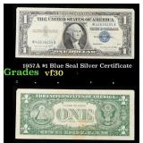 1957A $1 Blue Seal Silver Certificate Grades vf++